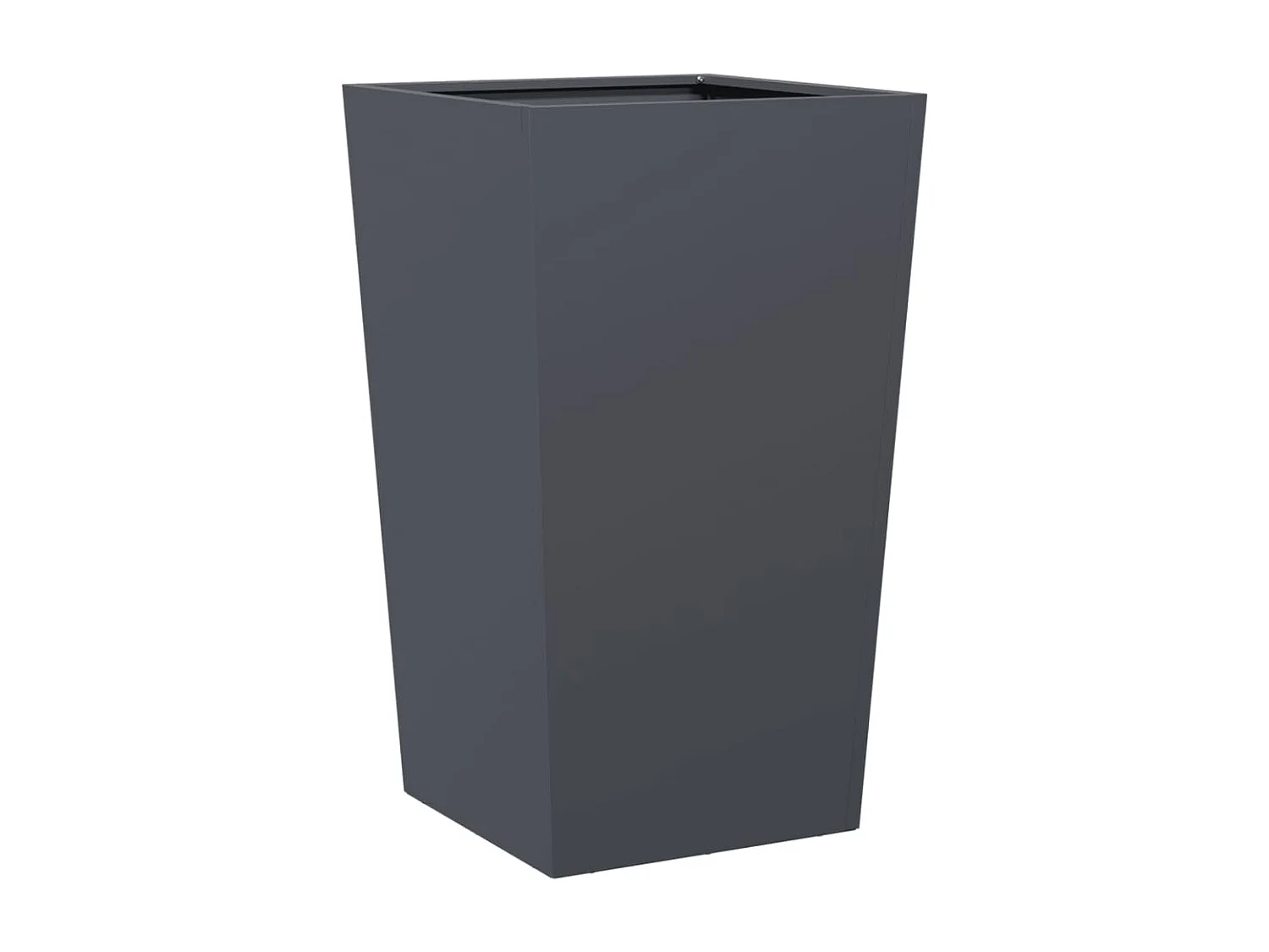 Jardinière anthracite 45x45x75 cm acier