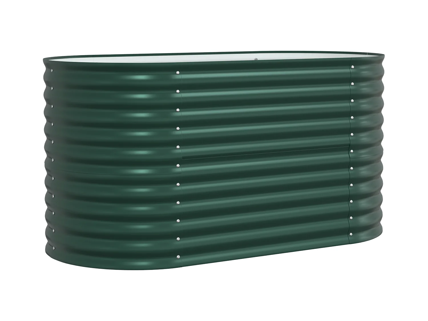 Jardinière Élevée Verte 160x80x81 cm Acier Galvanisé