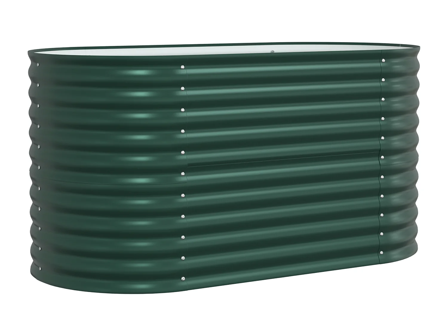 Jardinière Élevée Verte 160x80x81 cm Acier Galvanisé