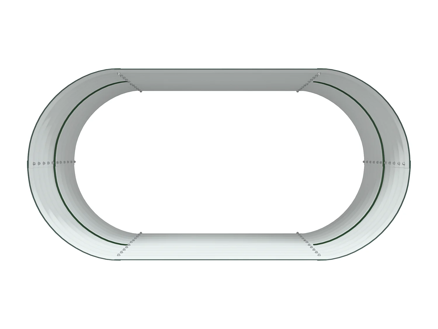 Jardinière Élevée Verte 160x80x81 cm Acier Galvanisé