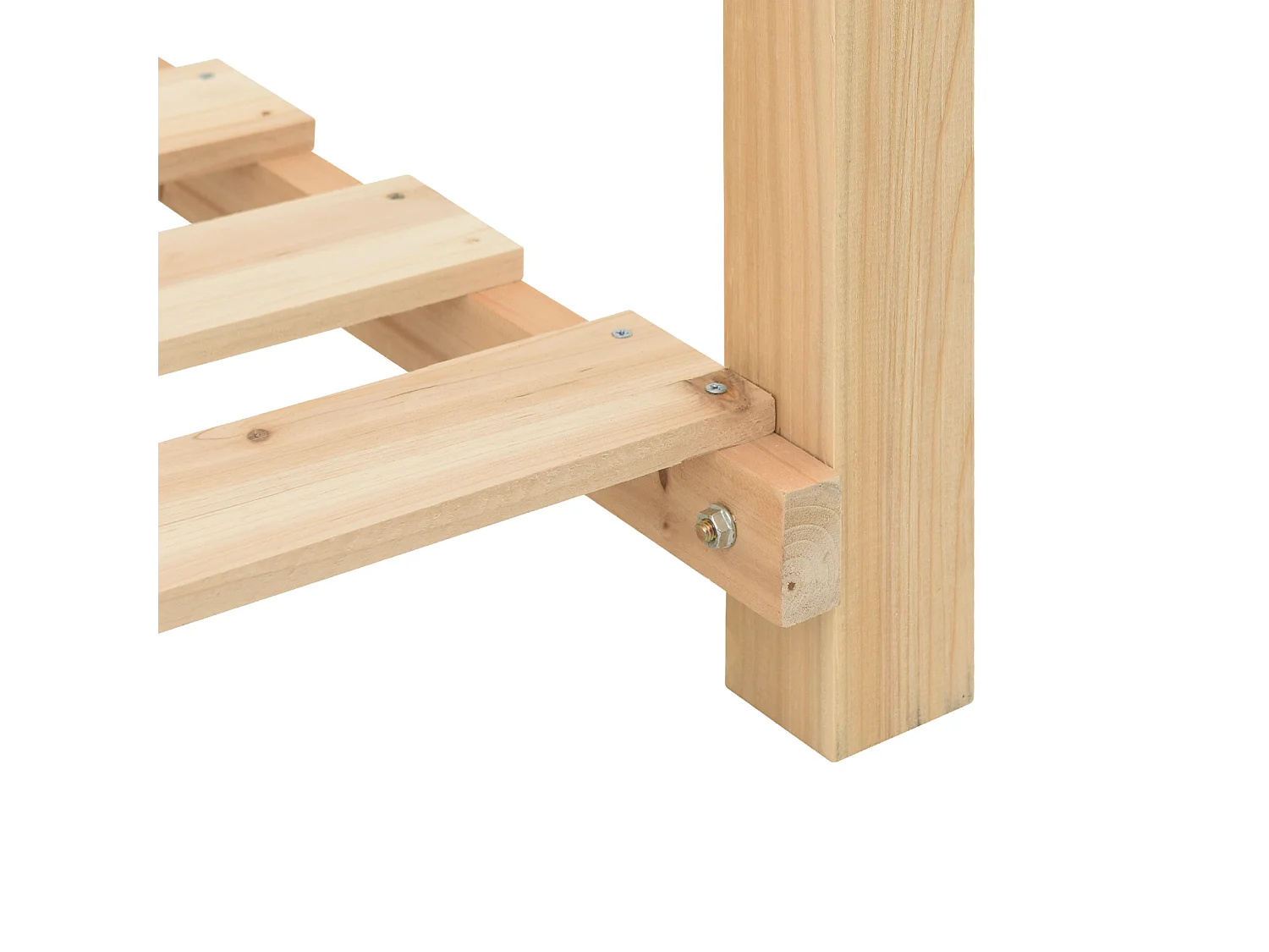 Jardinera con estante 115x59x76 cm en madera maciza de abeto