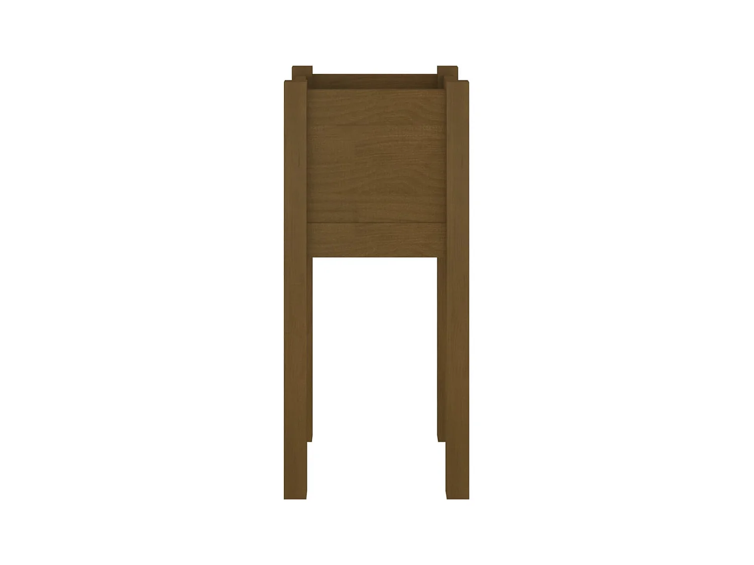 Jardinera de exterior color marrón miel 31x31x70 cm madera de pino