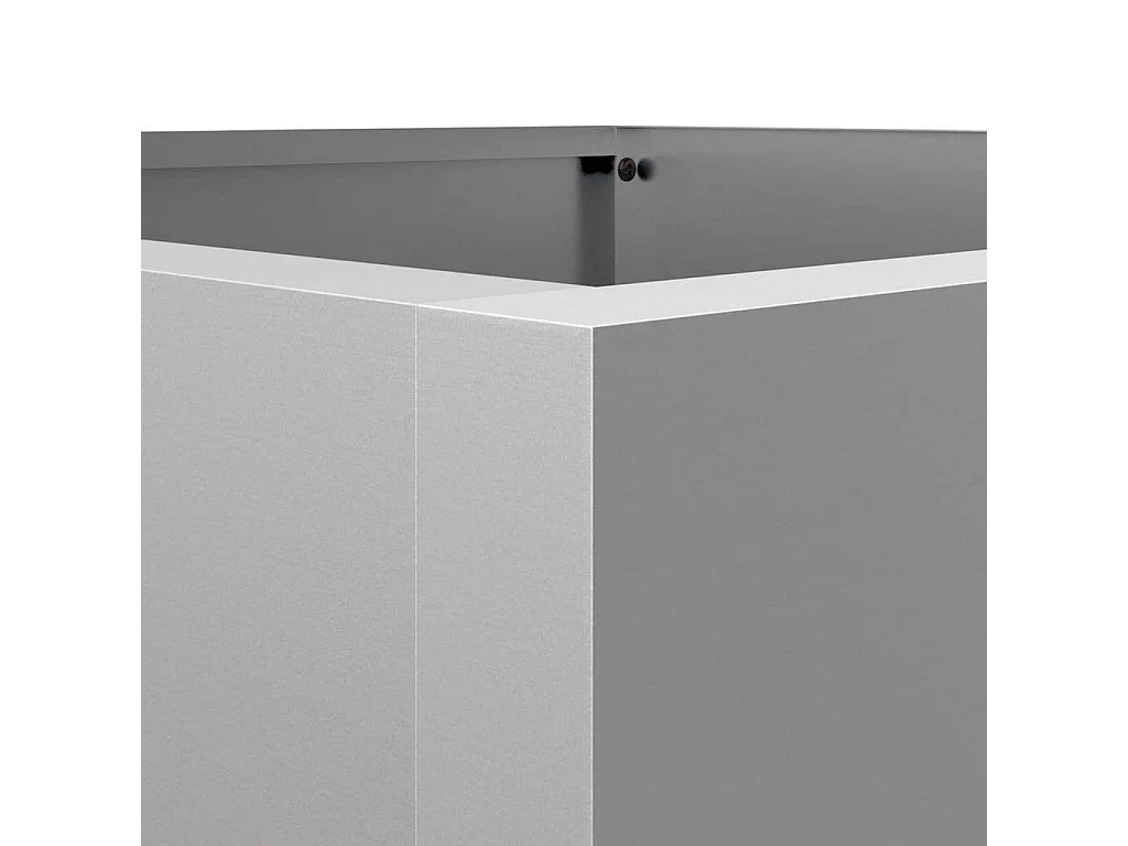 Fioriera argento 52x48x75 cm in acciaio zincato