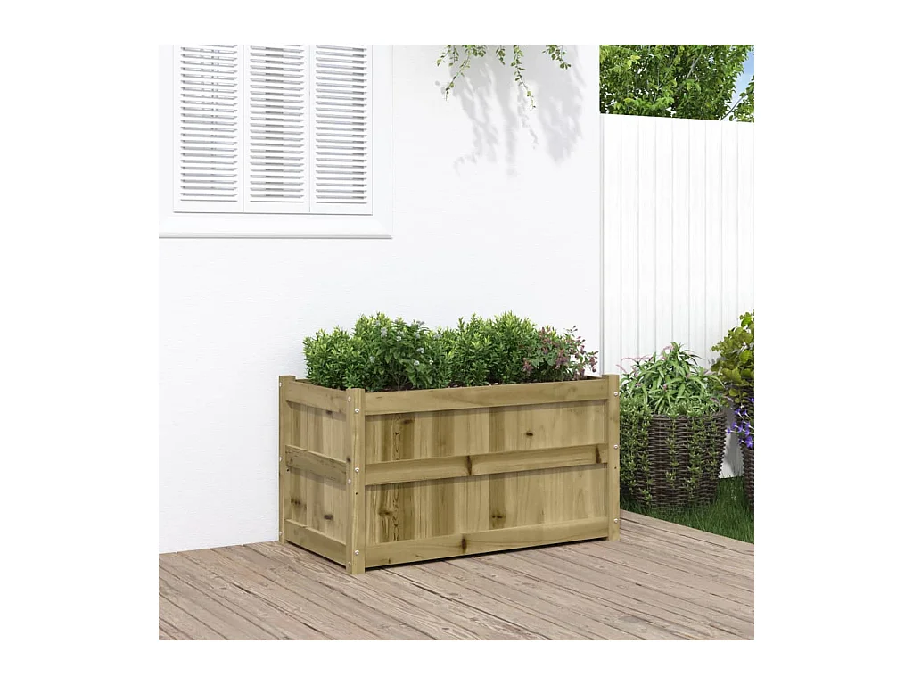 Jardinière d'extérieur 90x50x50 cm bois de pin imprégné