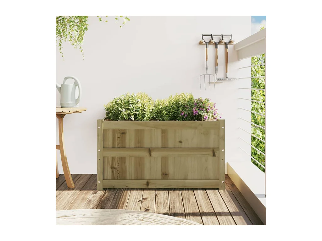 Jardinière d'extérieur 90x50x50 cm bois de pin imprégné