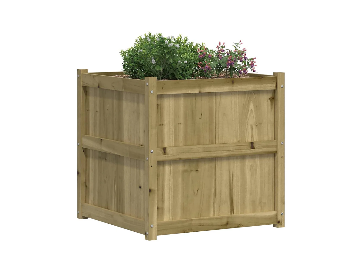 Jardinière d'extérieur 70x70x70 cm bois de pin imprégné