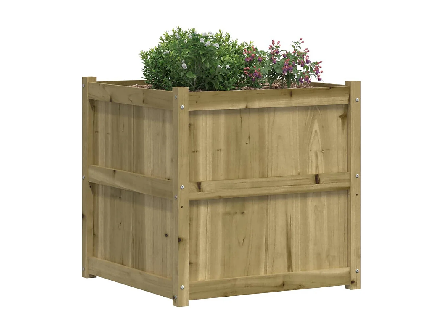 Jardinière d'extérieur 70x70x70 cm bois de pin imprégné