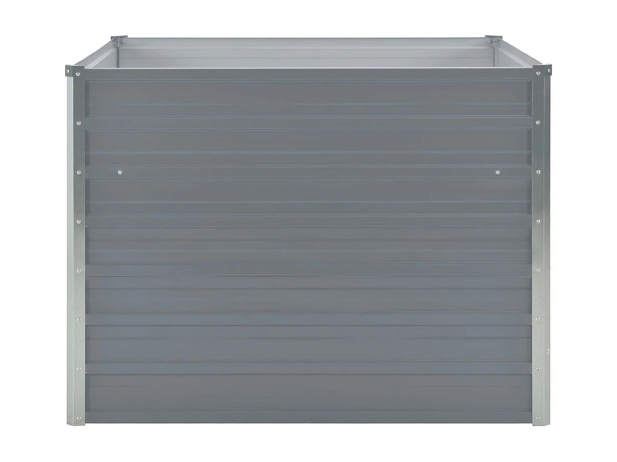 Jardinière 100x100x77 cm Acier galvanisé Gris