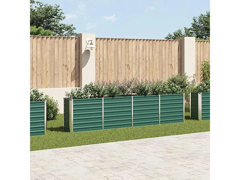 Jardinière 320x40x77 cm Acier galvanisé Vert
