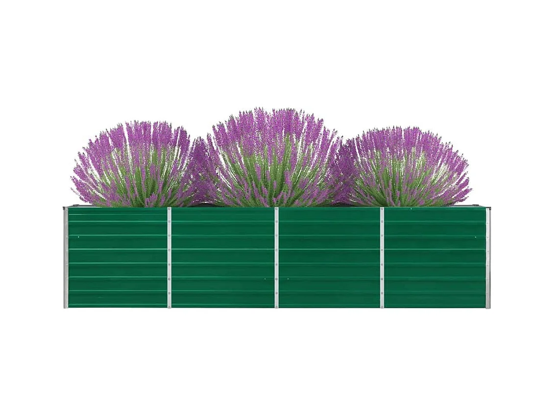 Jardinière 320x40x77 cm Acier galvanisé Vert