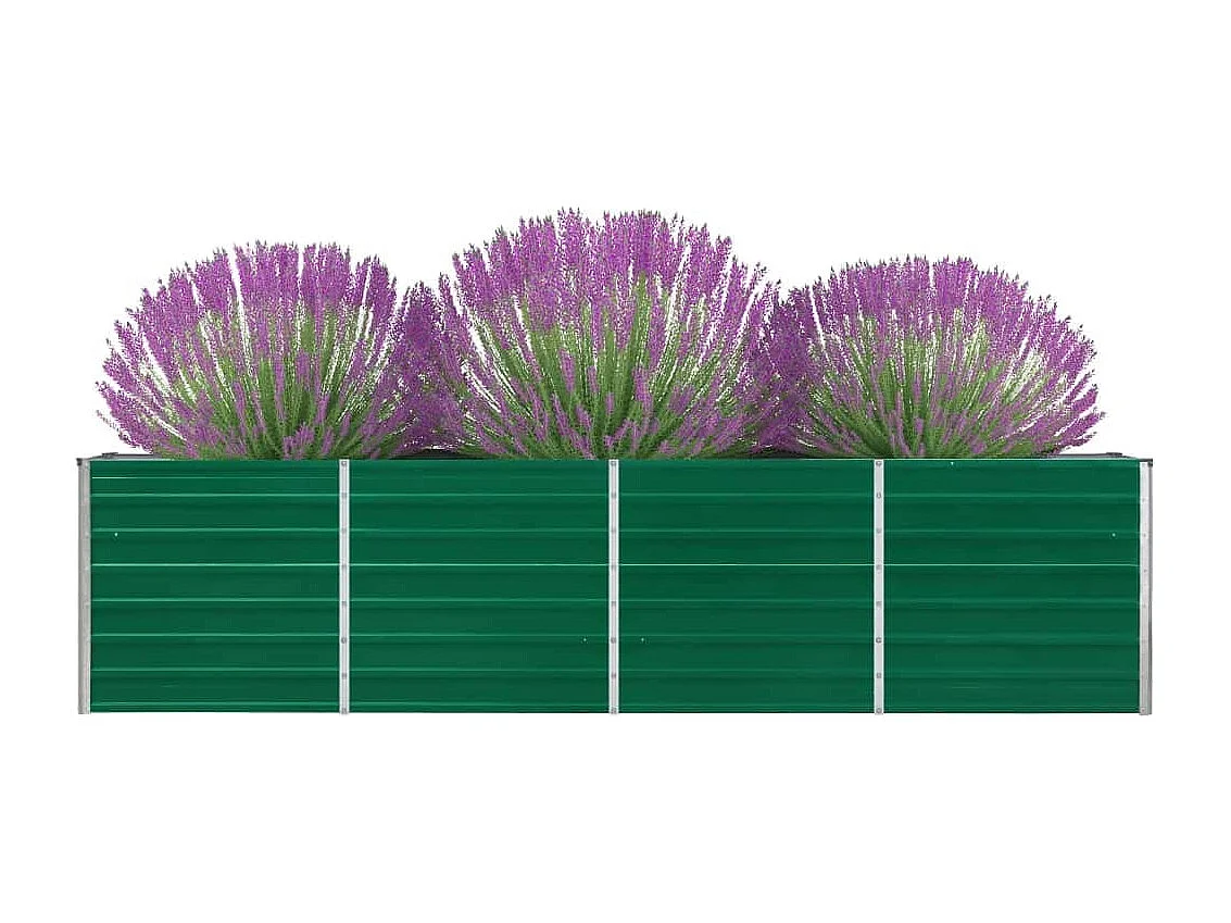Jardinière 320x40x77 cm Acier galvanisé Vert