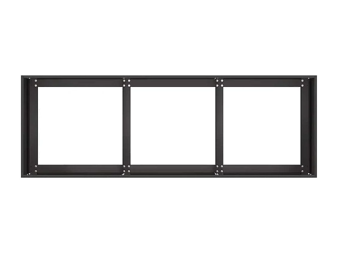 Jardinière noir 120x40x40 cm acier laminé à froid