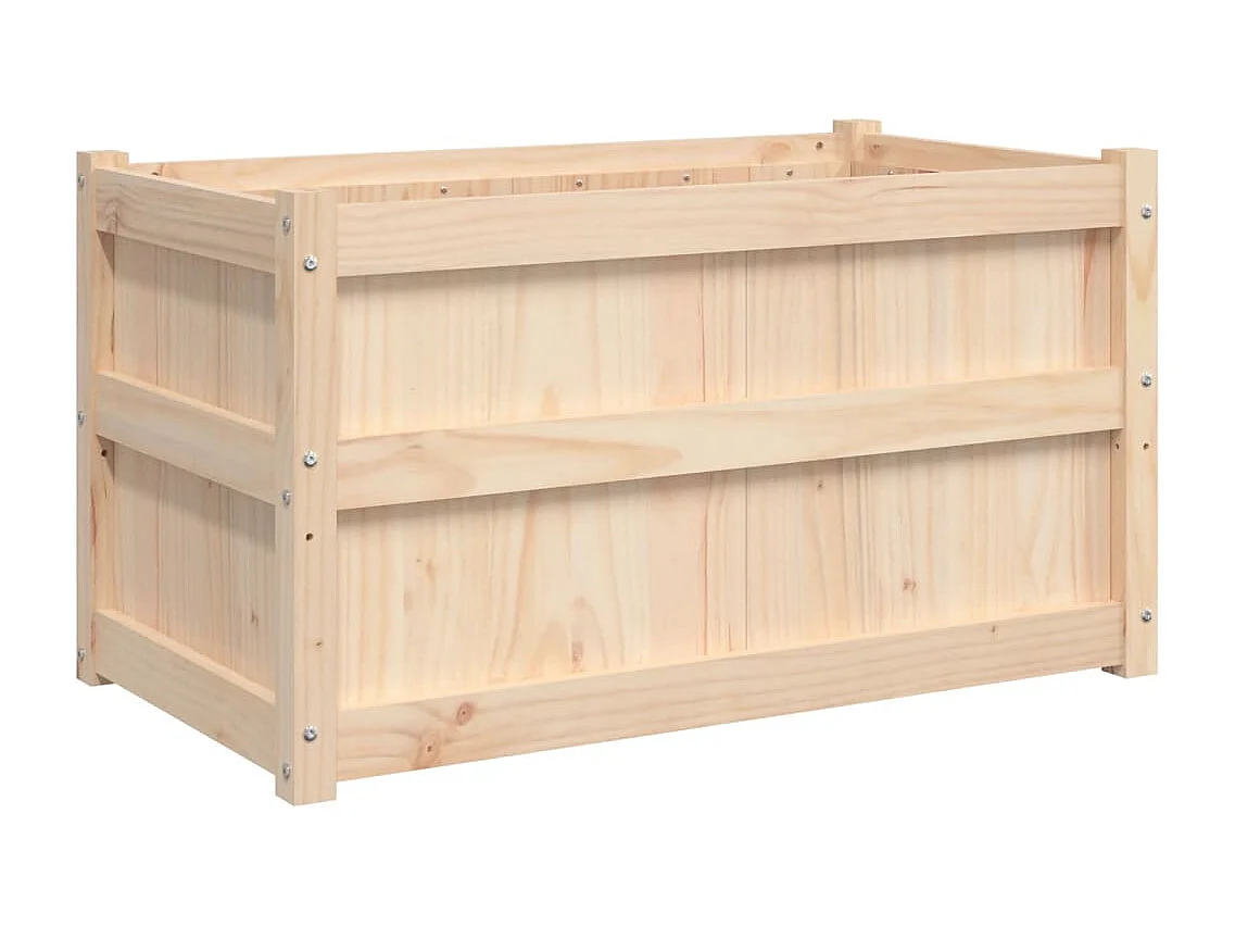 Jardinières 2 pcs bois de pin massif