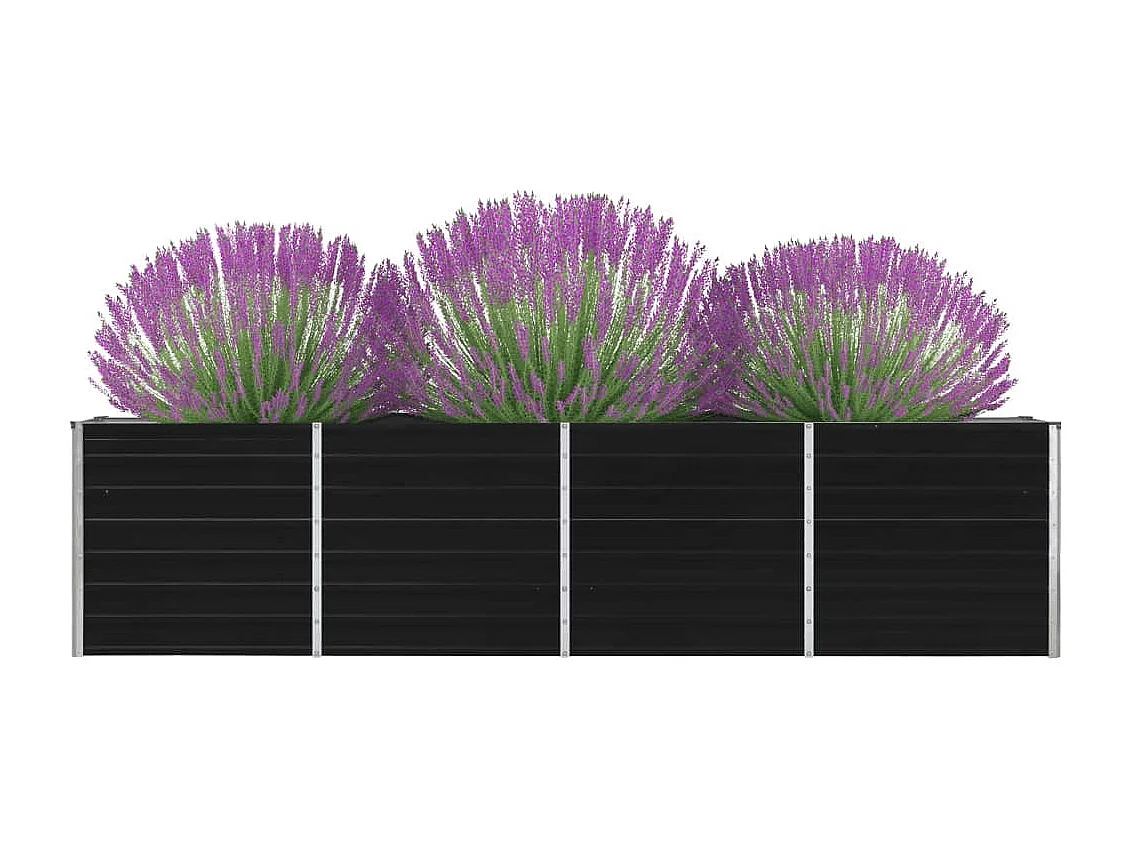 Jardinière 320x40x77 cm Acier galvanisé Anthracite