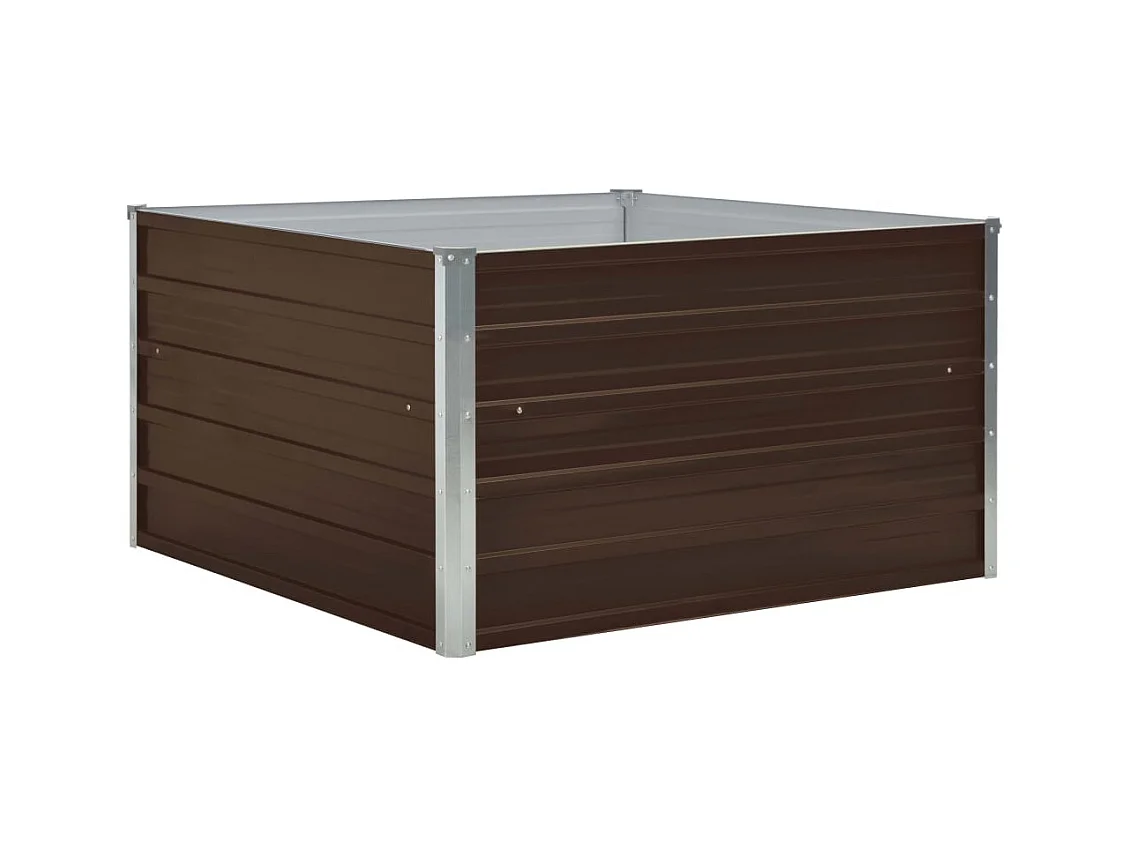 Fioriera 100 x 100 x 45 cm Acciaio zincato Marrone