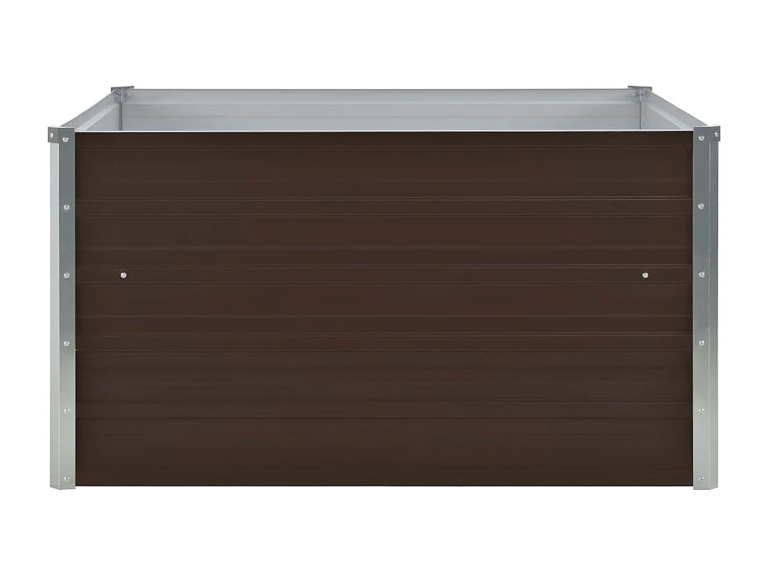 Plantenbak 100 x 100 x 45 cm Gegalvaniseerd staal Bruin