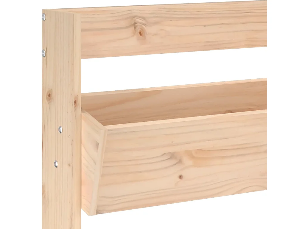 Jardinière murale 3 niveaux 60x18,5x110 cm bois de pin massif