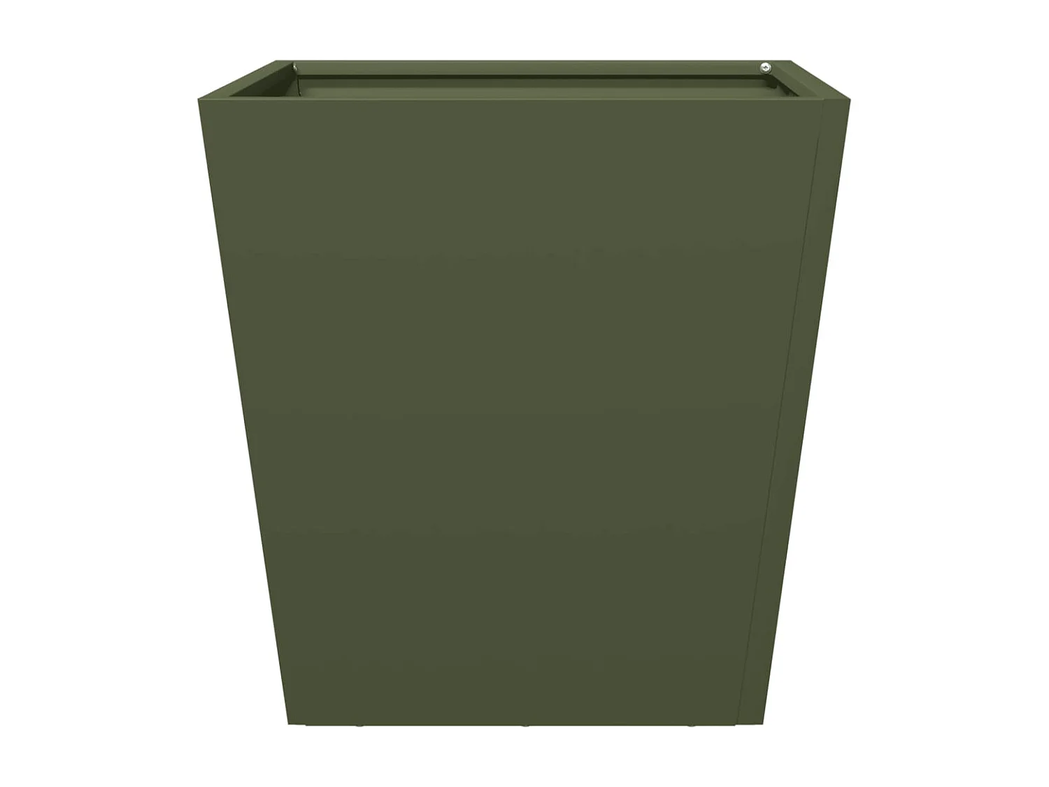 Jardinières 2 pcs vert olive 40x40x40 cm acier