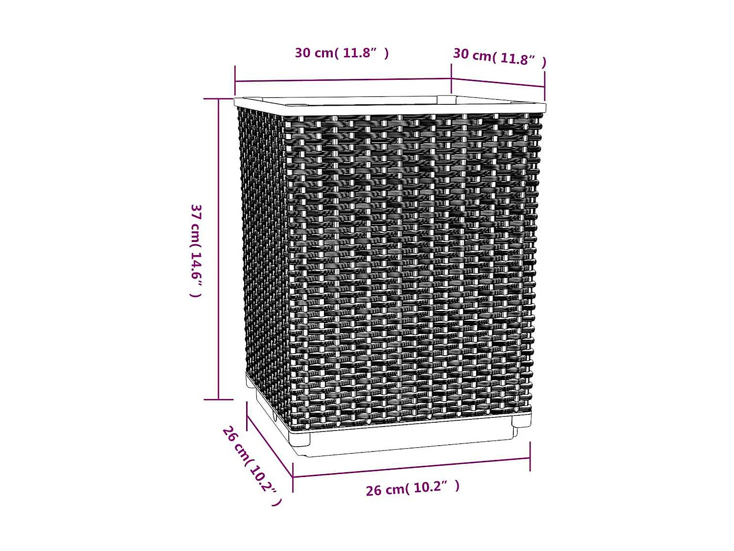 Jardinières 2 pcs bleu gris 30x30x37 cm polypropylène
