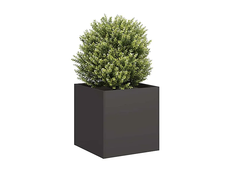 Jardinière noir 40x40x40 cm acier laminé à froid