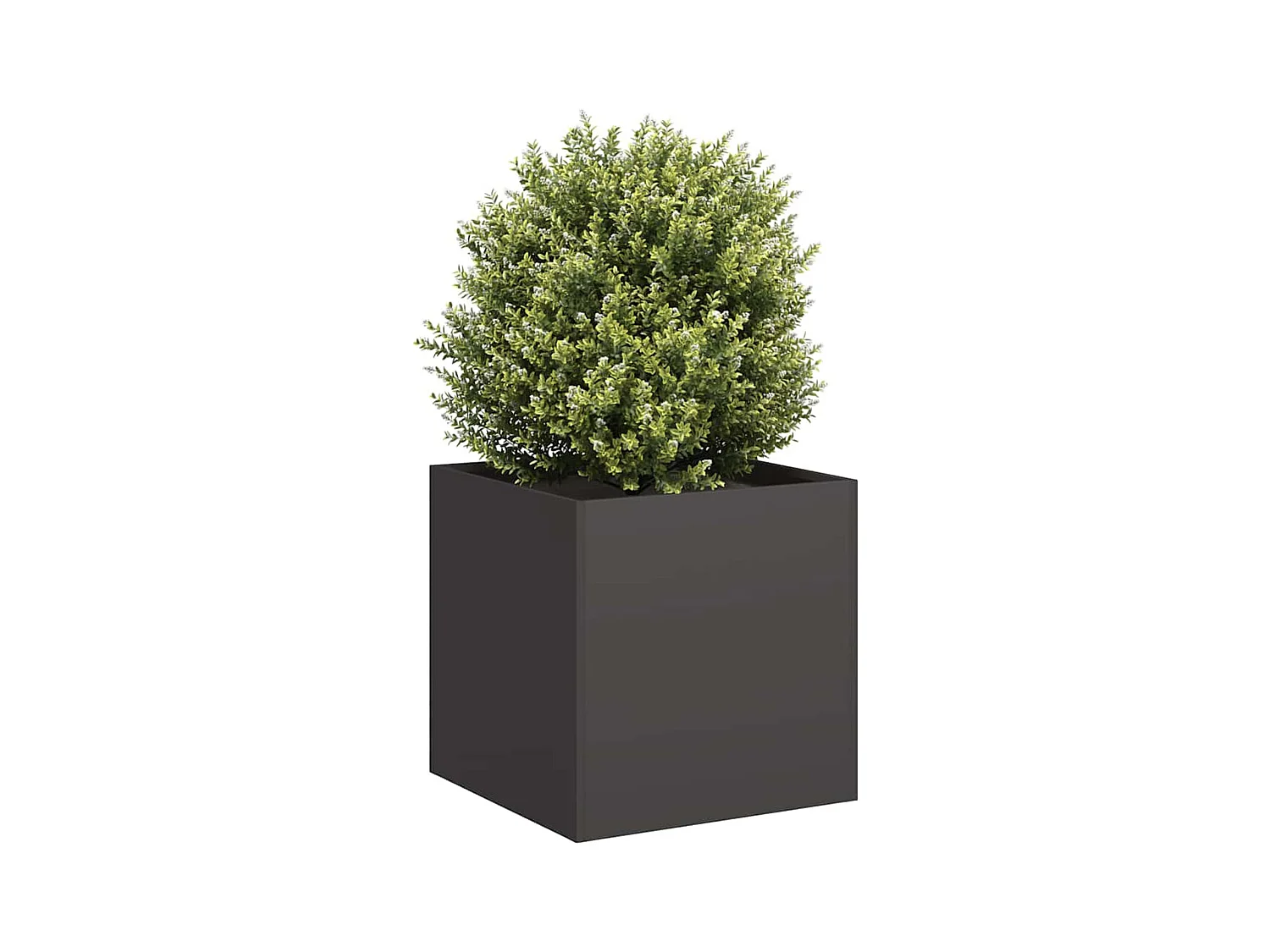 Schwarzer Pflanzkübel 40x40x40 cm aus kaltgewalztem Stahl