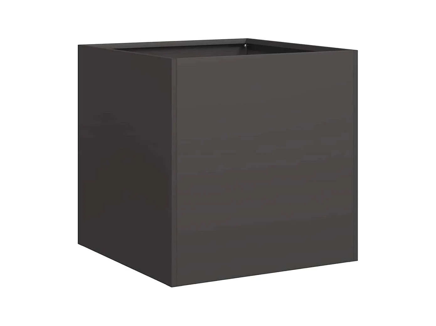 Jardinière noir 40x40x40 cm acier laminé à froid