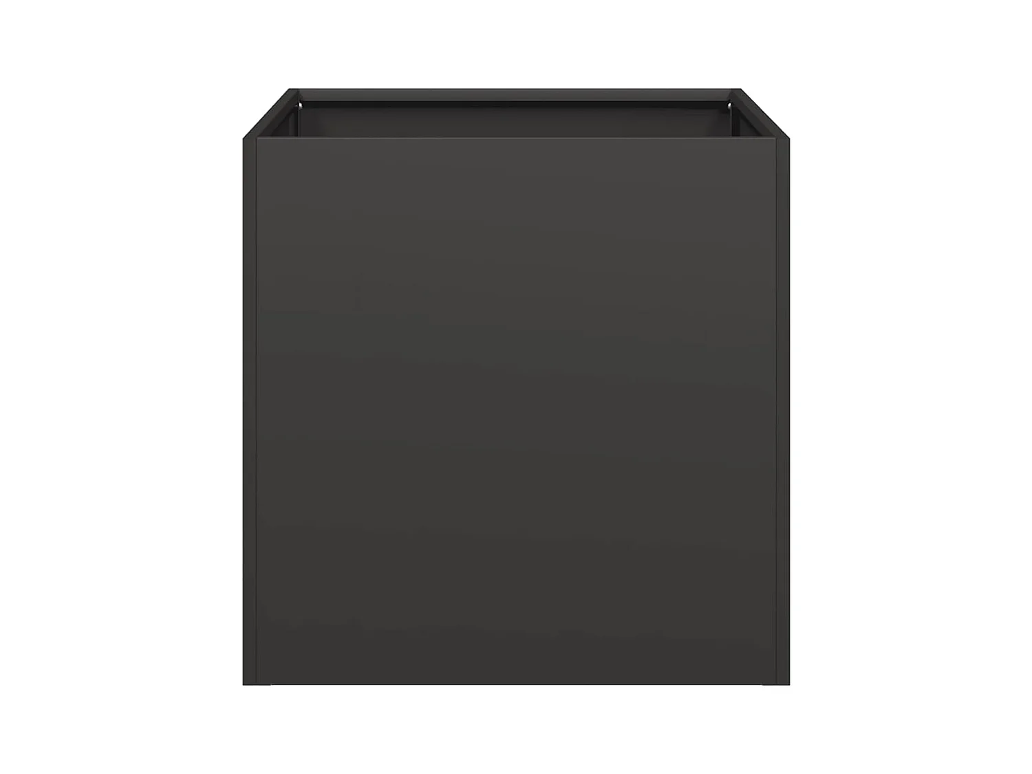 Jardinière noir 40x40x40 cm acier laminé à froid