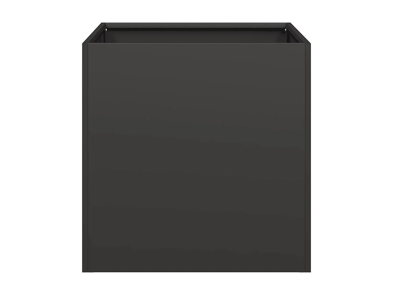 Jardinière noir 40x40x40 cm acier laminé à froid