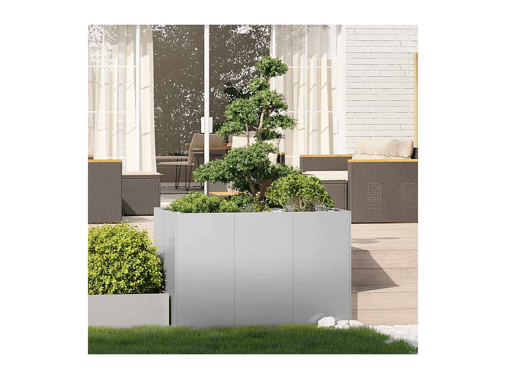 Pflanzkübel 120x80x80 cm verzinkter Stahl