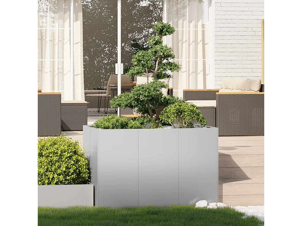 Pflanzkübel 120x80x80 cm verzinkter Stahl