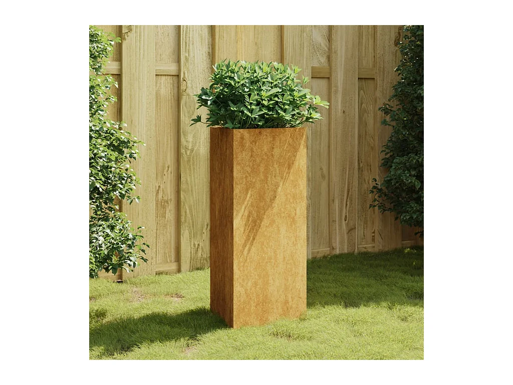 Fioriera 40x34,5x75 cm in acciaio corten