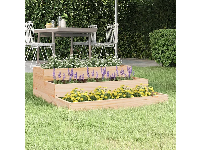 Jardinière 78x78x27 cm Bois massif de pin