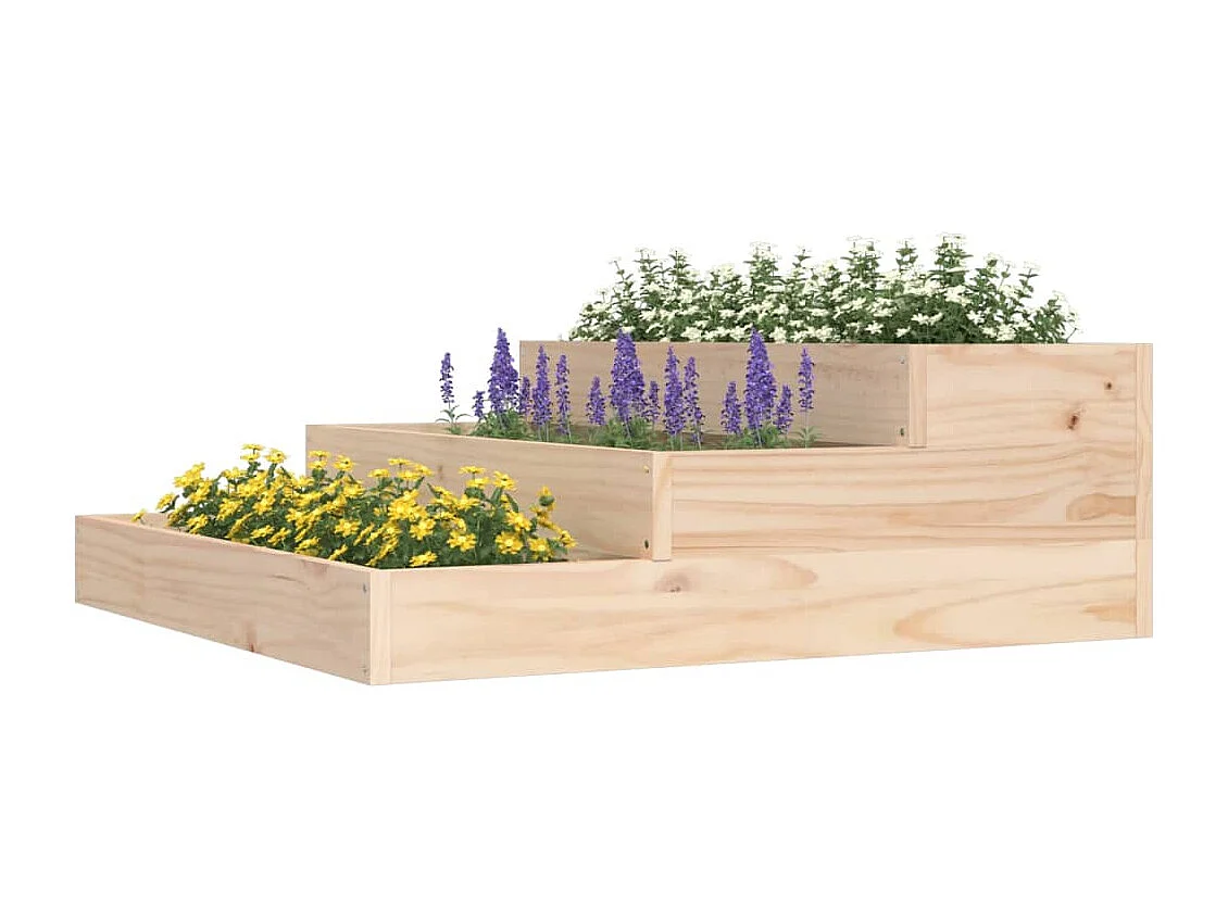 Jardinière 78x78x27 cm Bois massif de pin