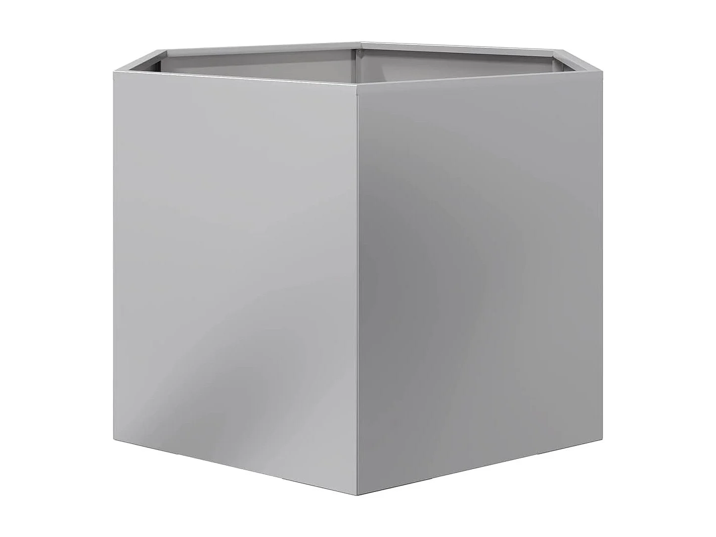 Fioriera esagonale 69x60x45 cm in acciaio zincato