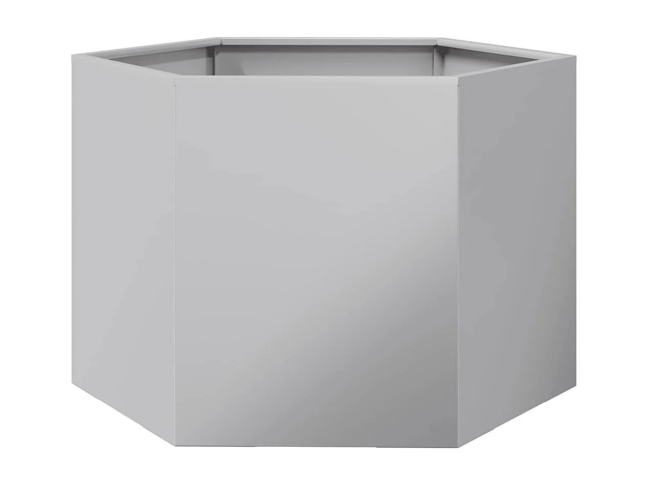 Fioriera esagonale 69x60x45 cm in acciaio zincato