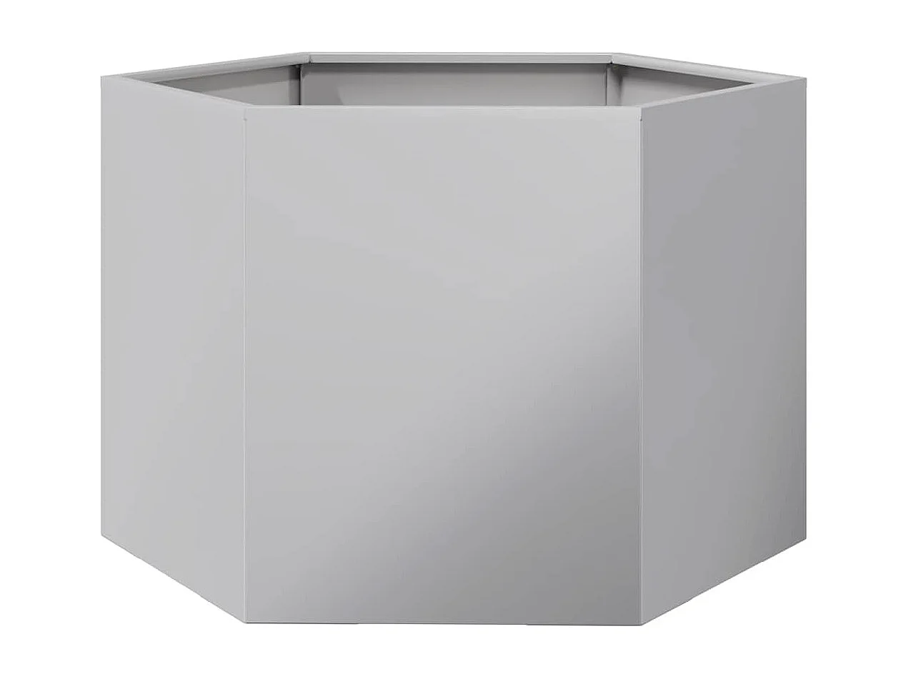 Sechseckiger Pflanzkübel 69x60x45 cm aus verzinktem Stahl