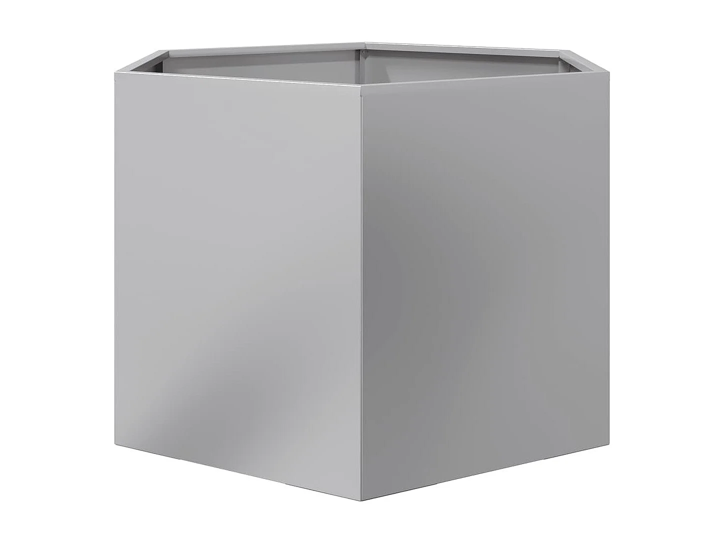 Sechseckiger Pflanzkübel 69x60x45 cm aus verzinktem Stahl