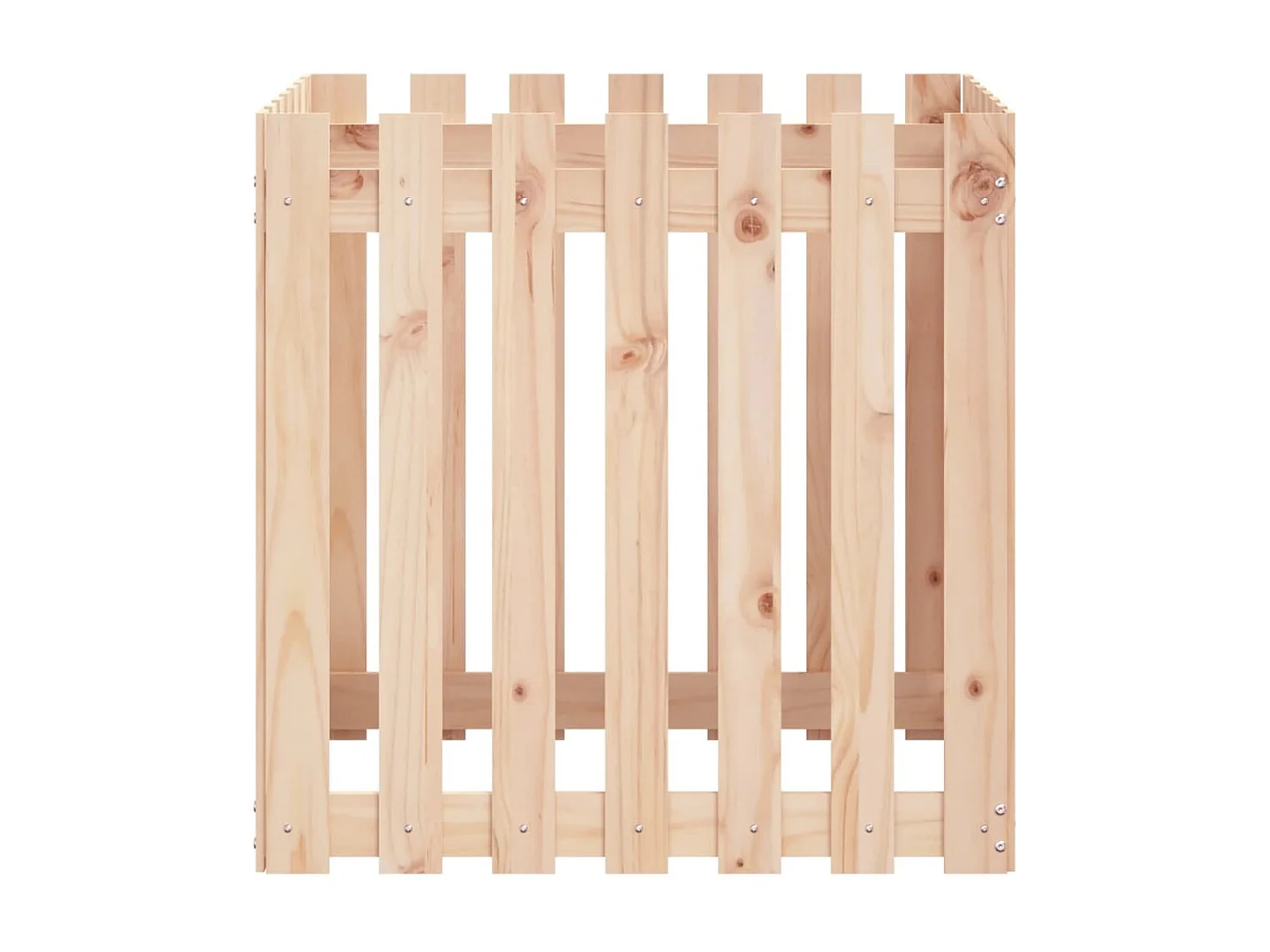 Plantenbak met schuttingmotief 70x70x70 cm massief grenen