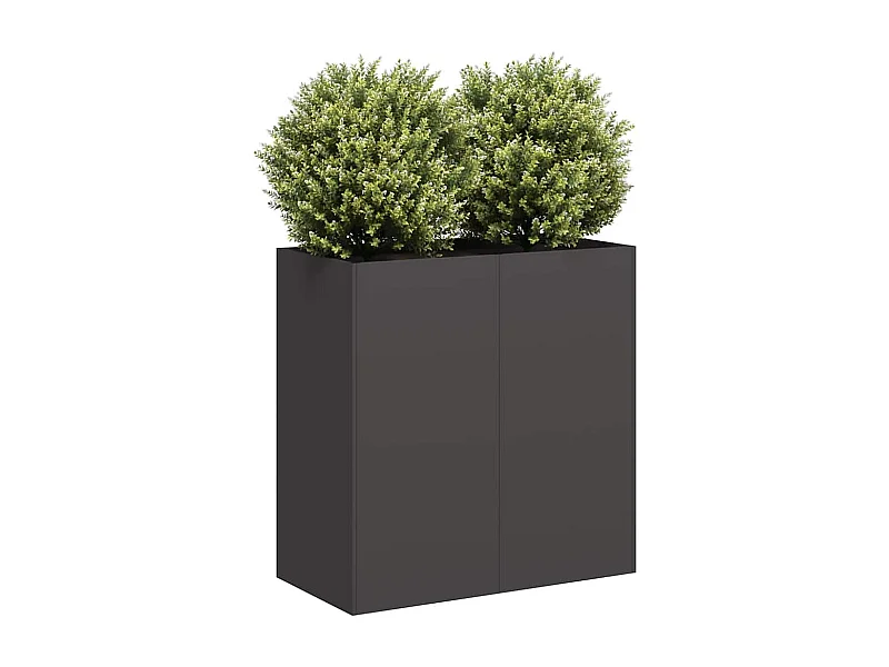 Jardinière noir 80x40x80 cm acier laminé à froid