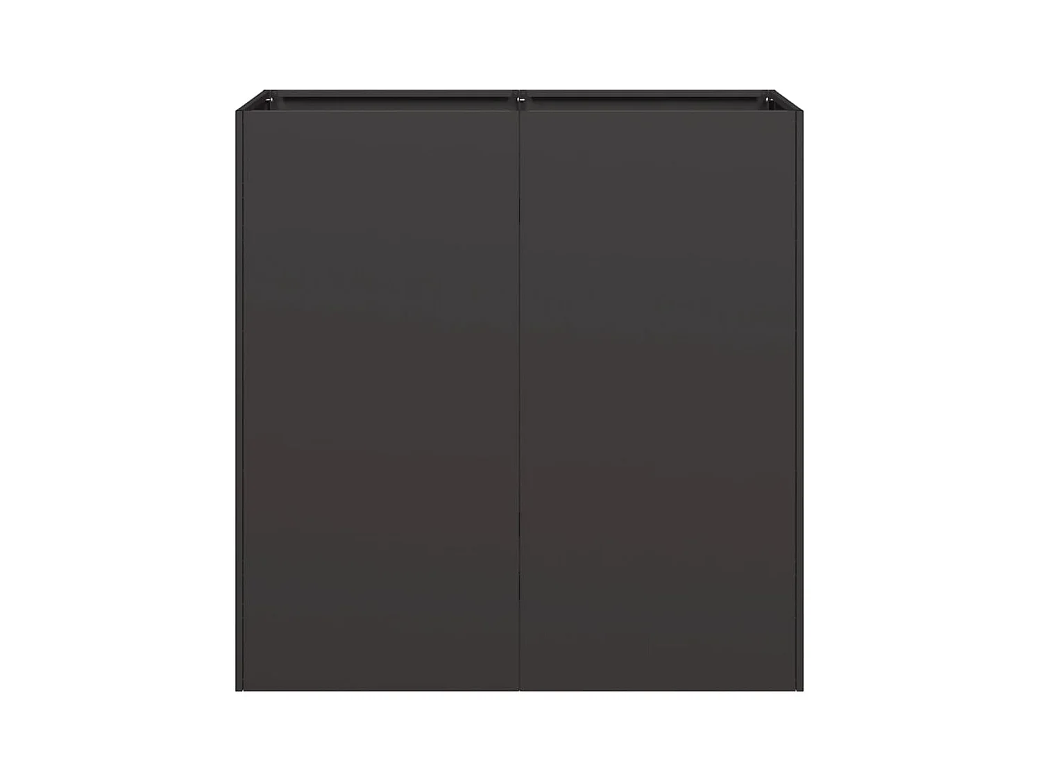 Jardinière noir 80x40x80 cm acier laminé à froid