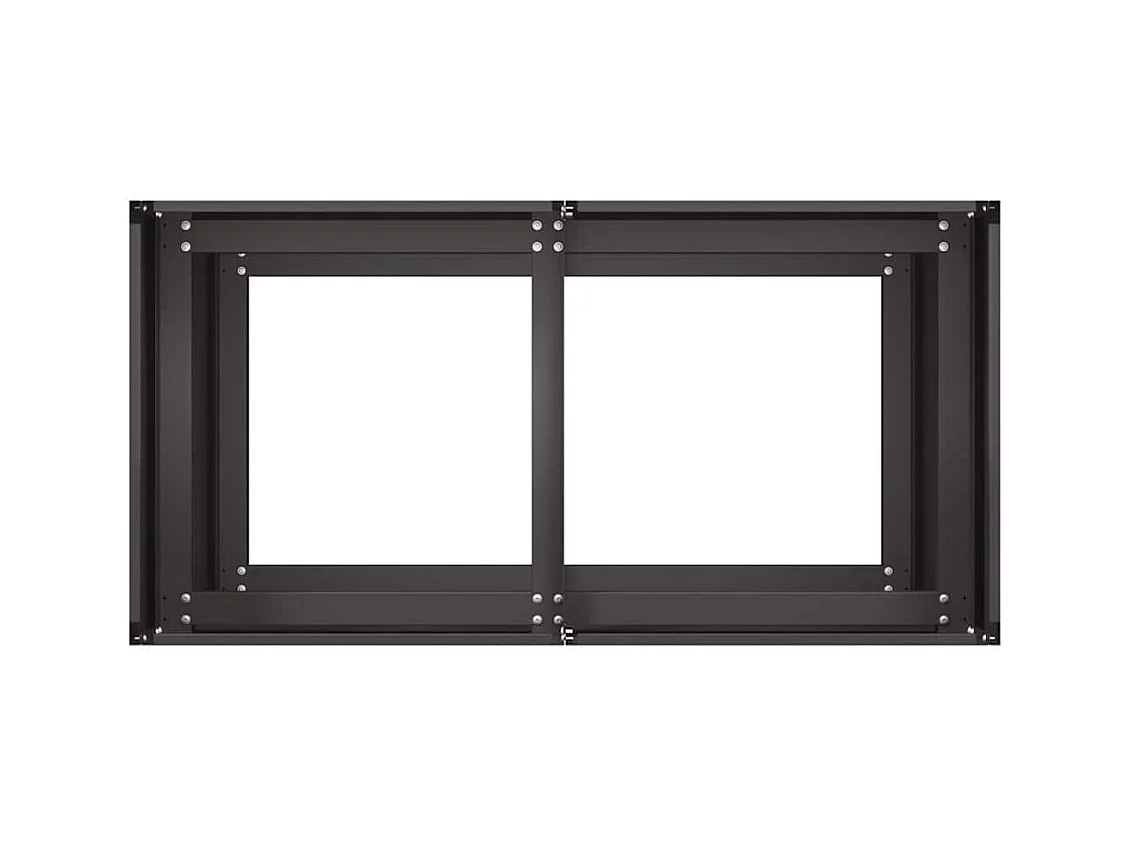 Jardinière noir 80x40x80 cm acier laminé à froid