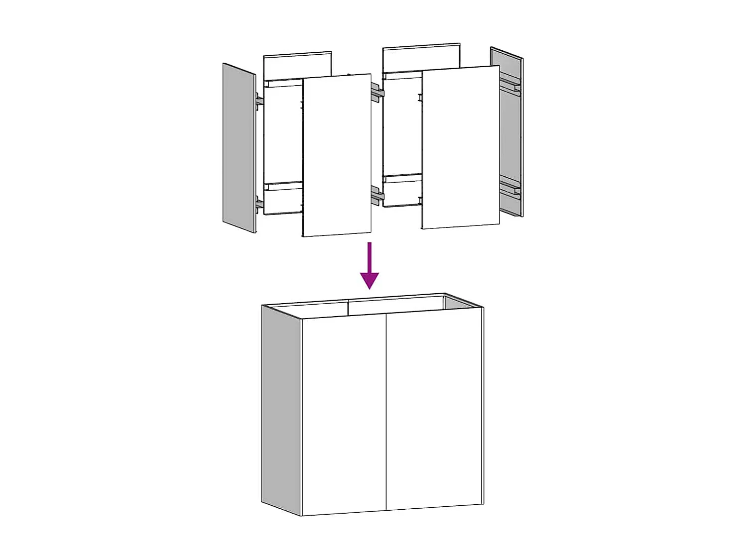 Jardinière noir 80x40x80 cm acier laminé à froid