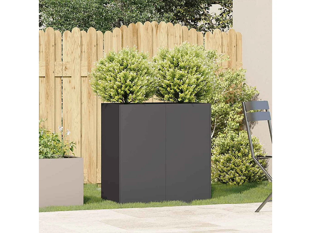 Jardinière noir 80x40x80 cm acier laminé à froid