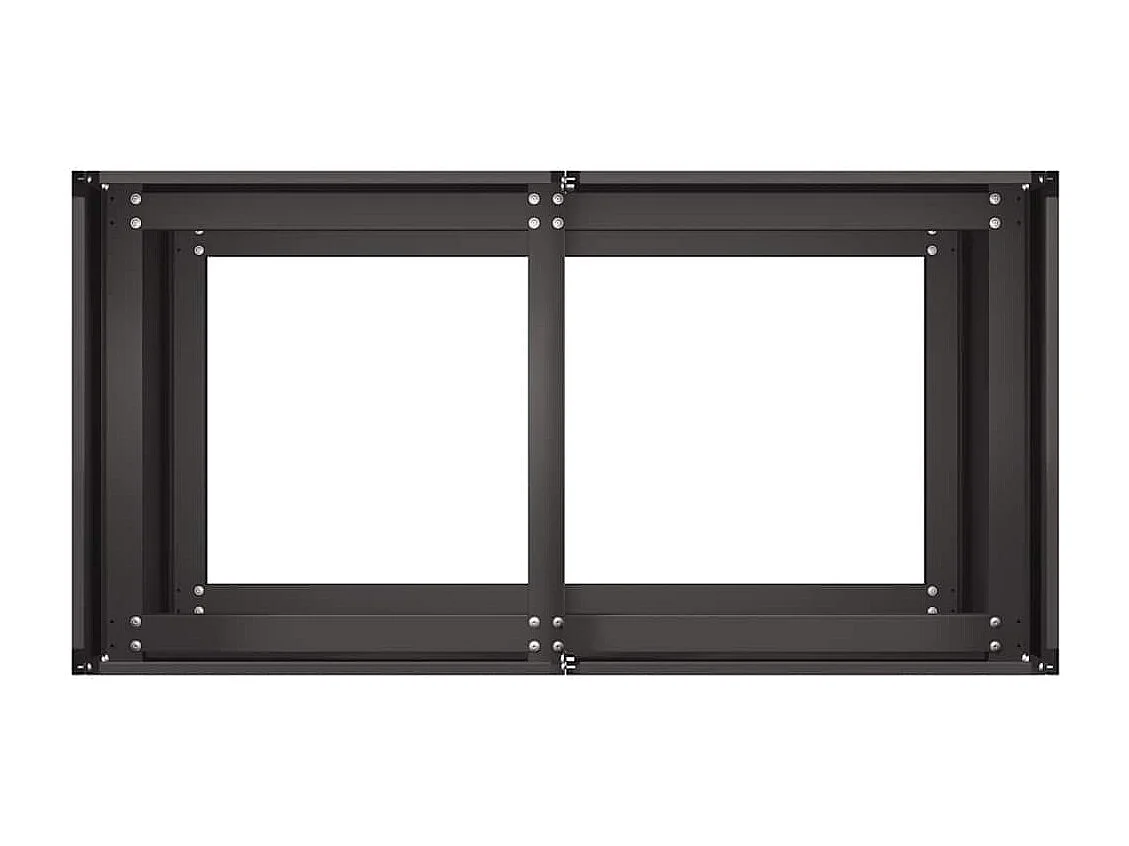 Jardinière noir 80x40x80 cm acier laminé à froid