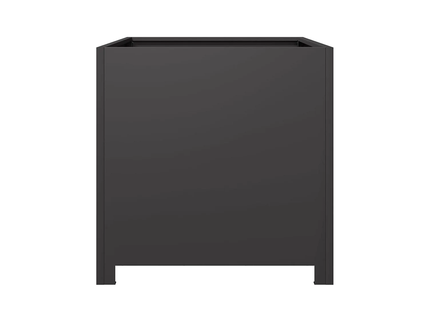 Zwarte plantenbak 50x50x50 cm staal