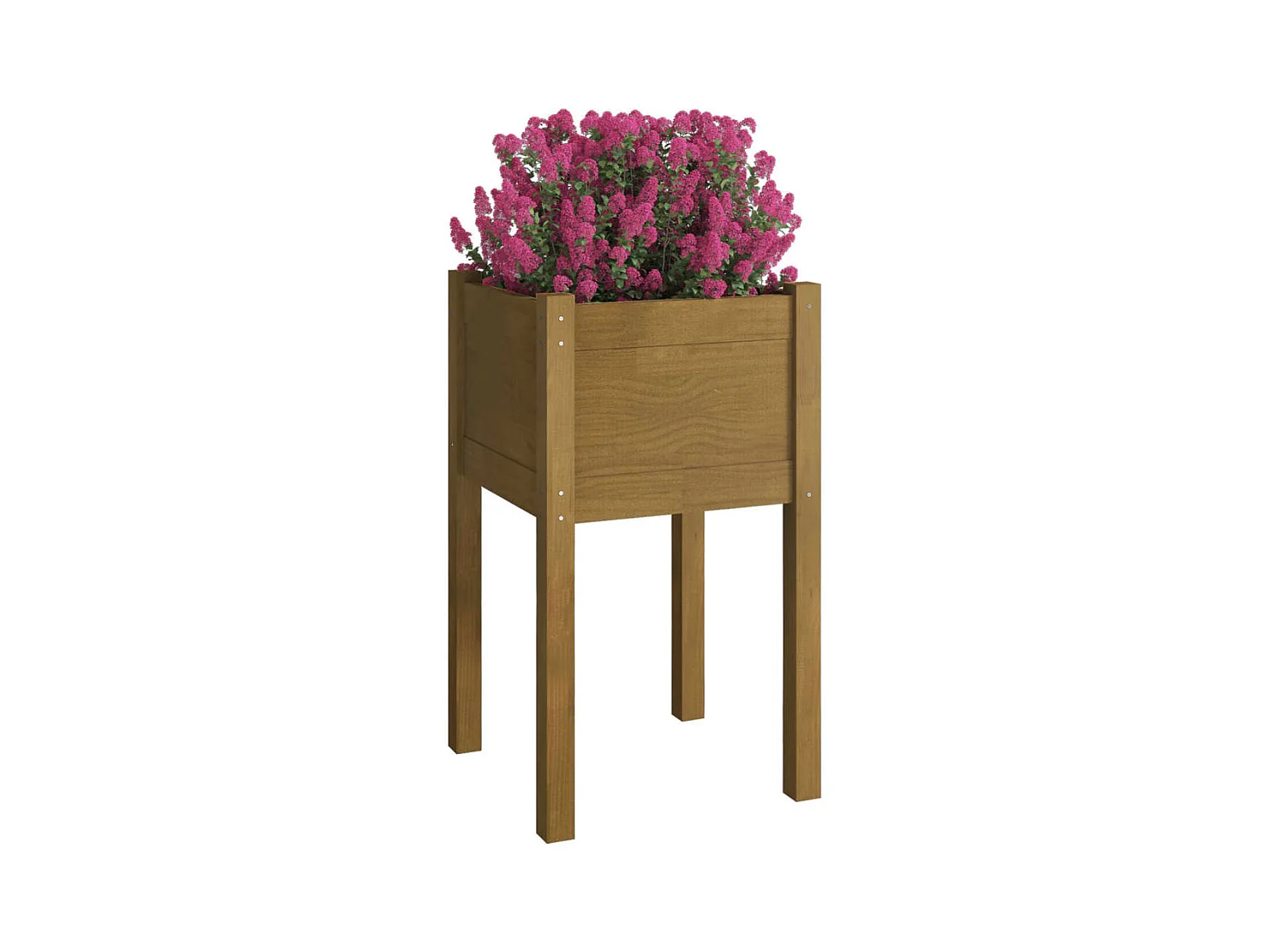 Jardinière d'extérieur Marron miel 40x40x70 cm Pin massif