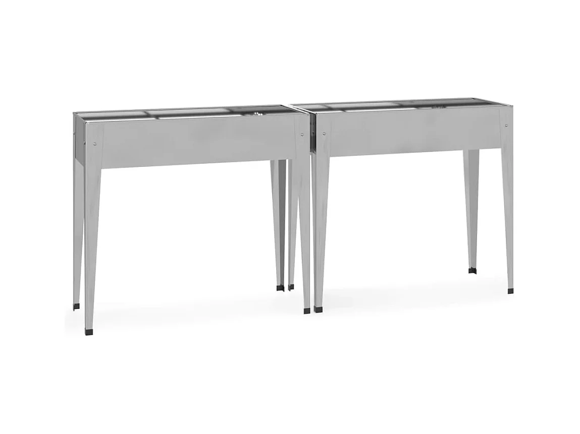 Fioriere 2 pezzi Acciaio zincato