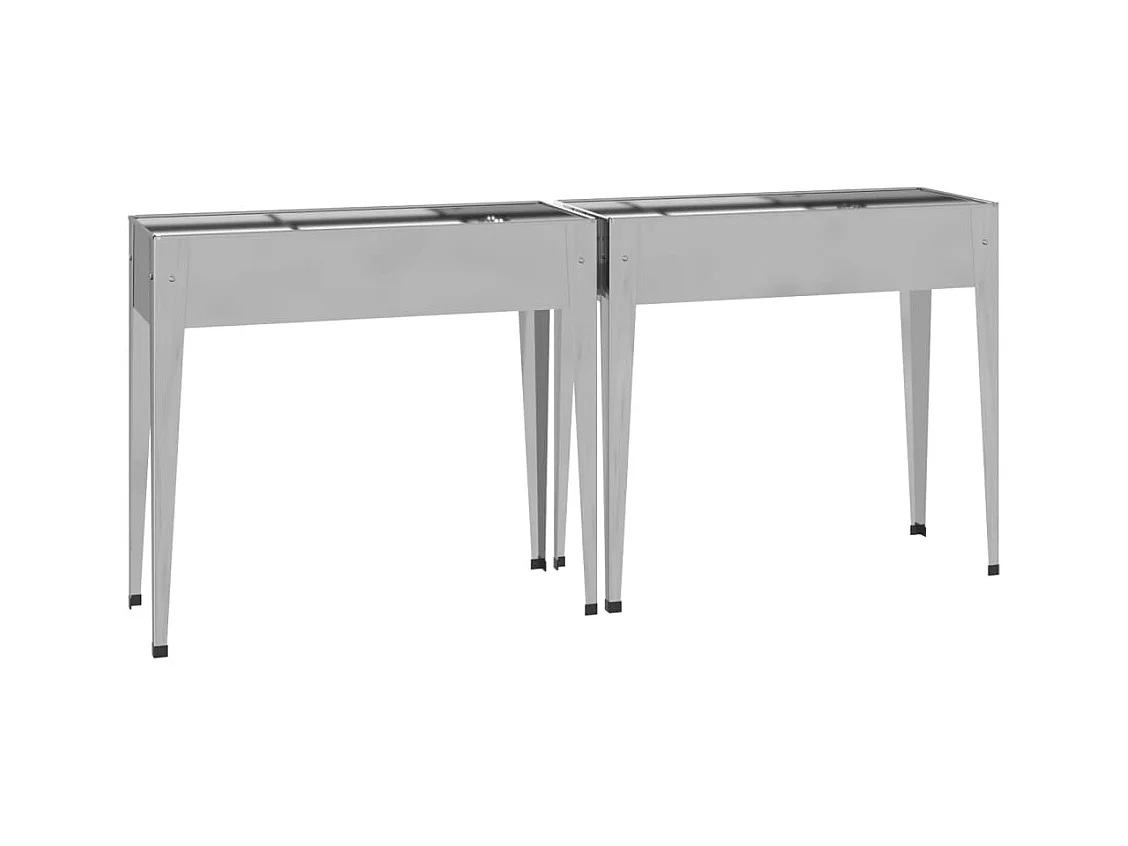 Fioriere 2 pezzi Acciaio zincato