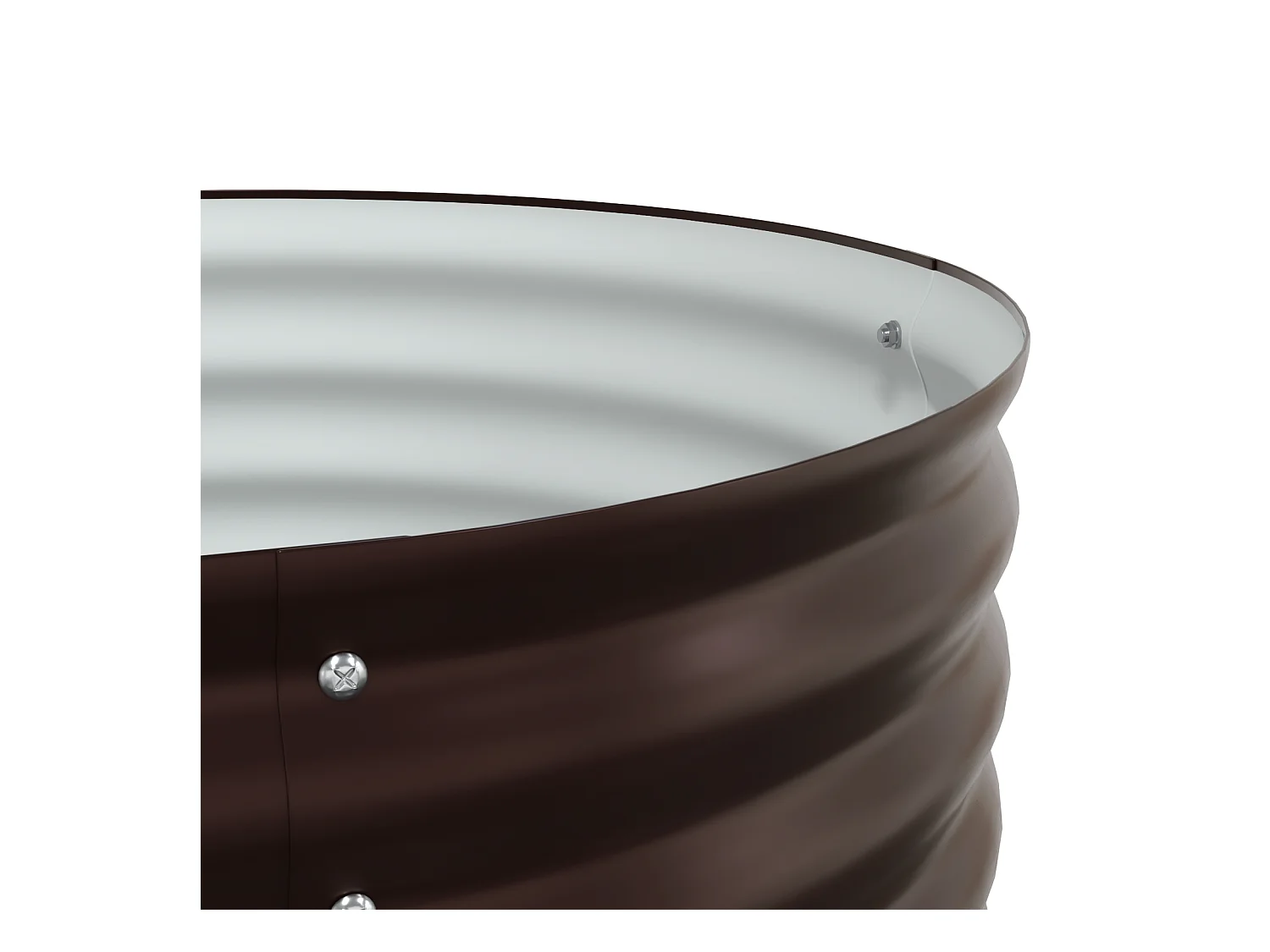 Jardinière en bois brun 160x80x81 cm en acier galva