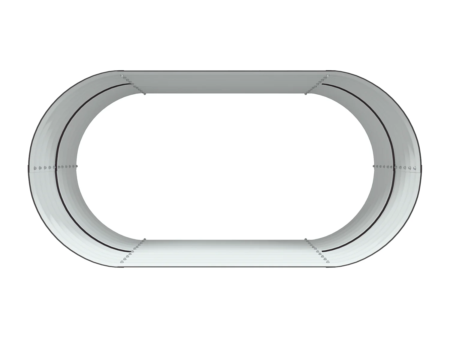 Bruine houten plantenbak 160x80x81 cm in gegalvaniseerd staal